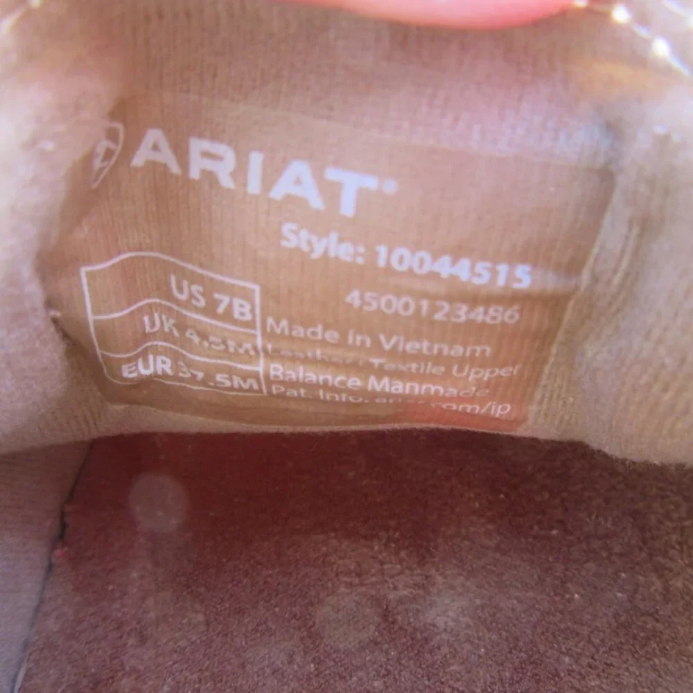 Brand New Ariat Western Aloha Red White Blue Pareau Slip On Shoes Size 7 - Picture 11 of 11